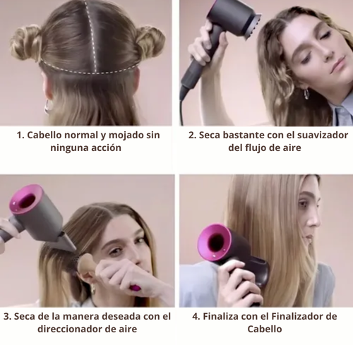 Secador de Cabello TurboSilk - Ion Negativo con Motor Brushless y accesorios